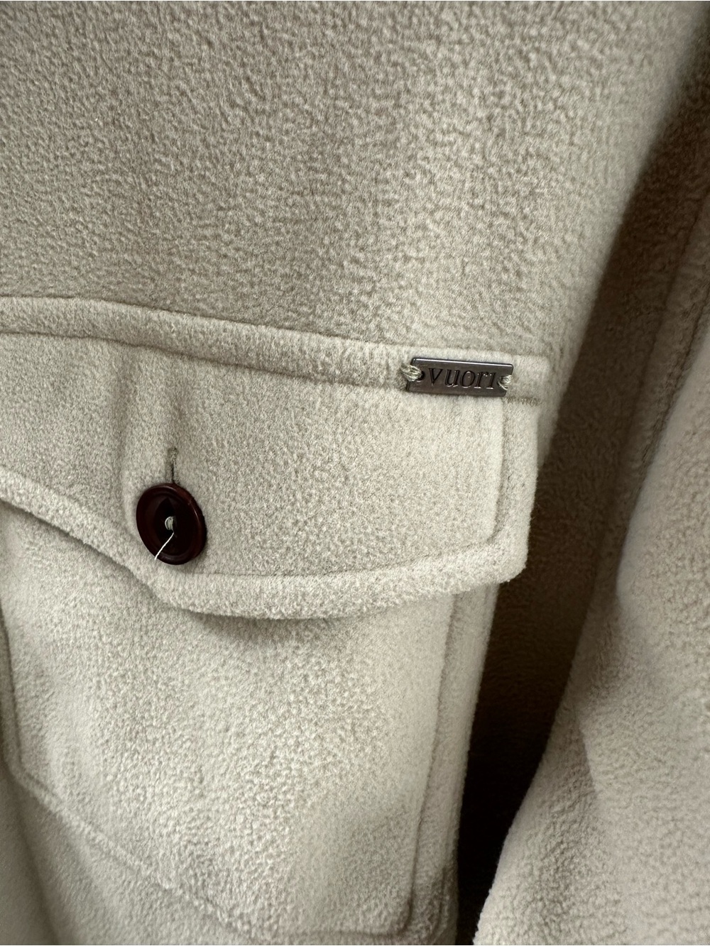 Vuori Soft Fleece Shacket - Beige - Picture 4 of 5